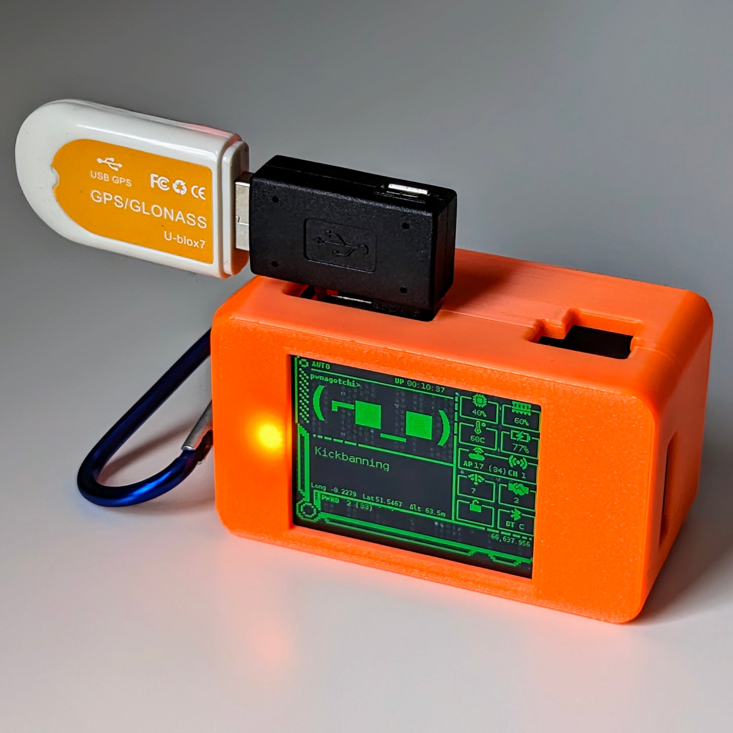 Cyber Pwnagotchi Fancygotchi with Battery
