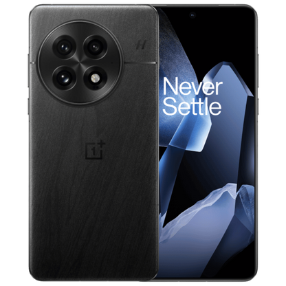 OnePlus smartphone showing back and front views on a transparent background