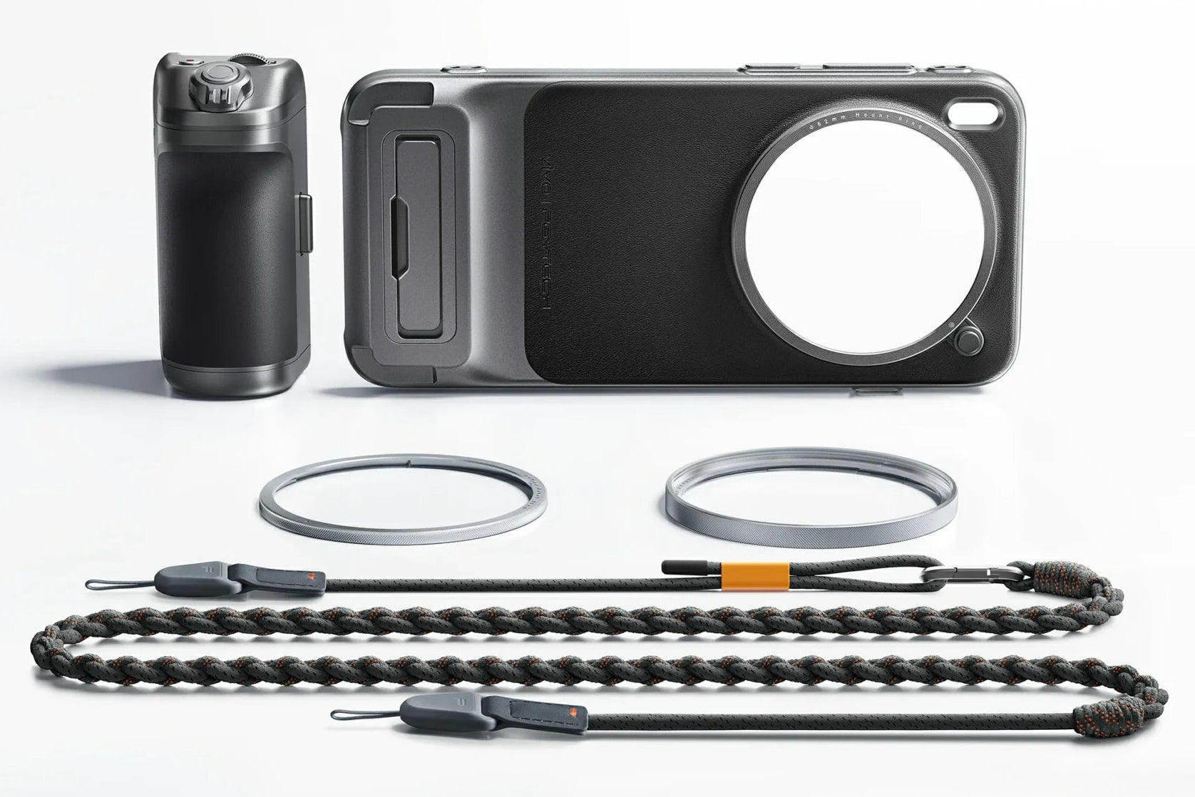 vivo X300 Pro camera with Photographer Kit accessories on a white background