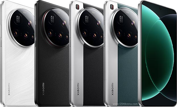 Five Xiaomi 15-ultra smartphones in different colours displayed side by side.